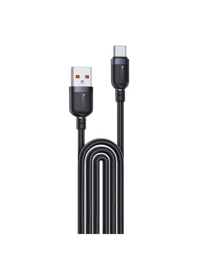 كابل بيانات YESIDO CA134C بطول 3 أمتار من USB A إلى Type C مضفر بسلك 3 أمبير وشحن سريع 480 ميجابت في الثانية