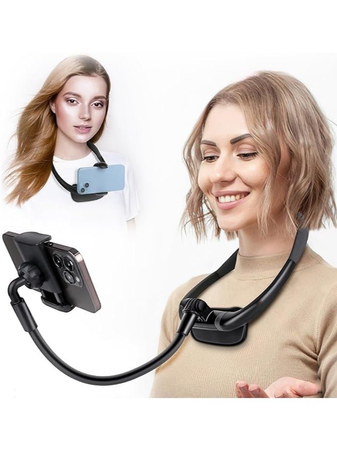حامل هاتف متعدد الوظائف – حامل رقبة مرن بتصميم ذراع طويل وقابل للانحناء، يدور 360 درجة بحرية، مناسب للسرير، مكتب، والسيارة، متوافق مع جميع الهواتف من 4.5 إلى 6.7 بوصة