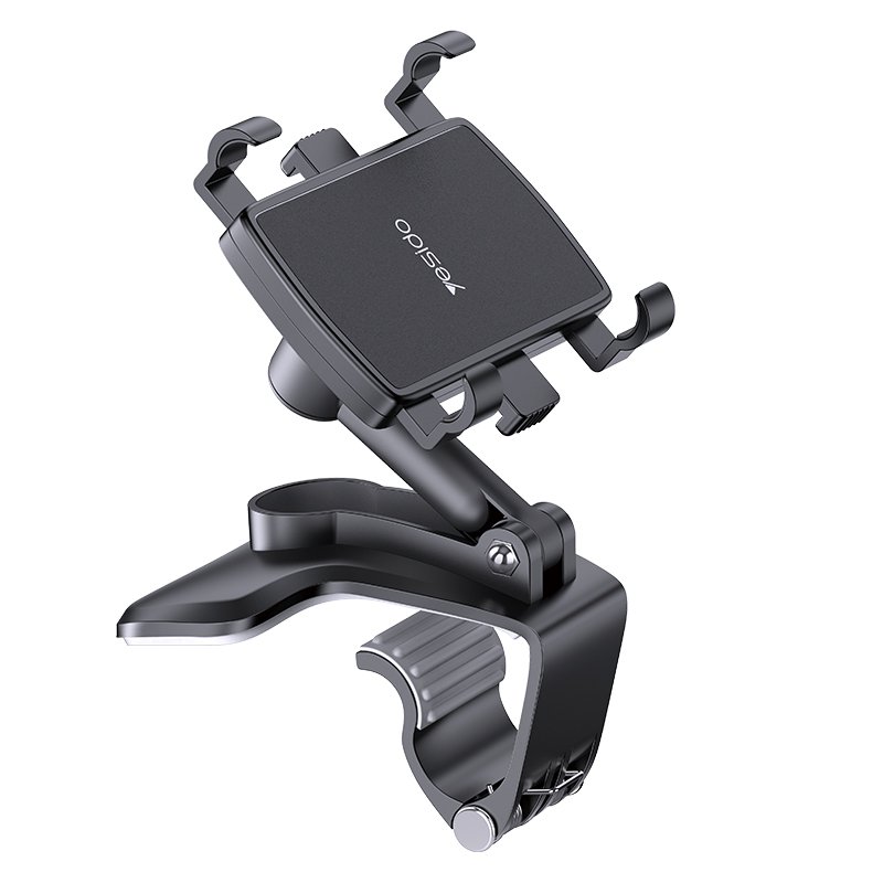 C101 Rearview Mirror 360 دوار Hو Abs Flexible Stو Clamp طبلون حامل جوال لـ سيارة