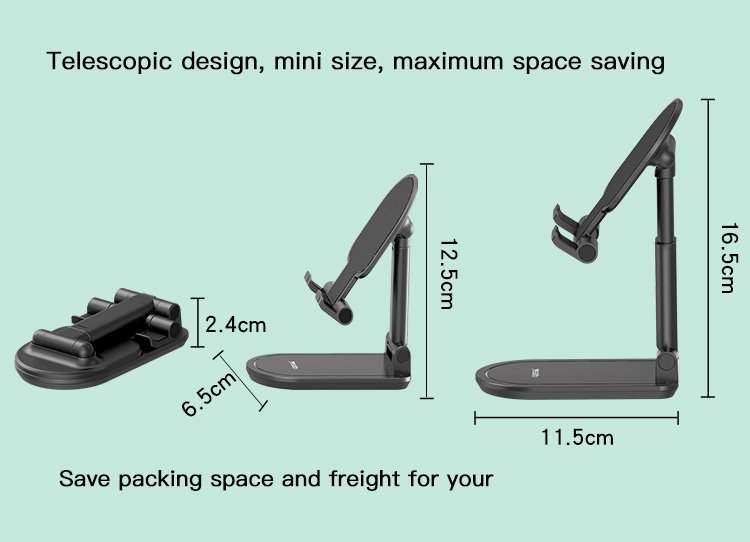 C85 محمول Desktop تلسكوبي Folding حامل جوال | قابل للتعديل Aluminium Alloy تابلت Stو