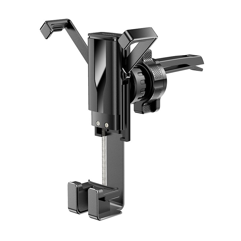 C86 متوافق عالمياً Gravity Auto Bracket Lengthen Spring Clip سيارة فتحة مكيف حامل جوال لـ Round فتحة مكيف