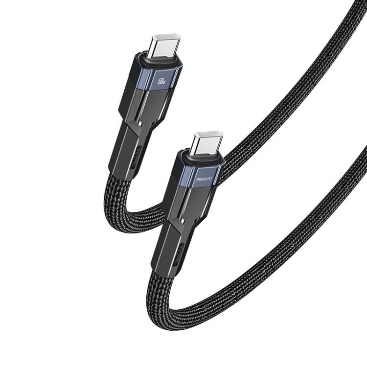 CA108 60w Pd شحن سريع مضفر نايلون Type C To Type C جوال كابل بيانات لـ وroid