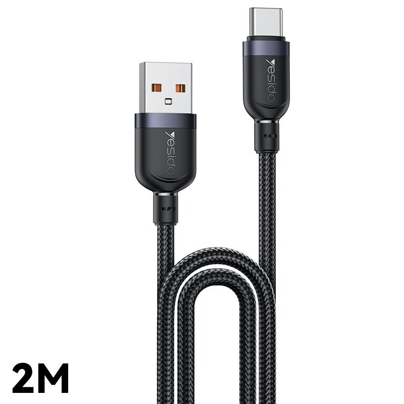 CA133C 2 متر 18W شحن سريع USB to Type-C سبيكة ألومنيوم Braided كابل بيانات