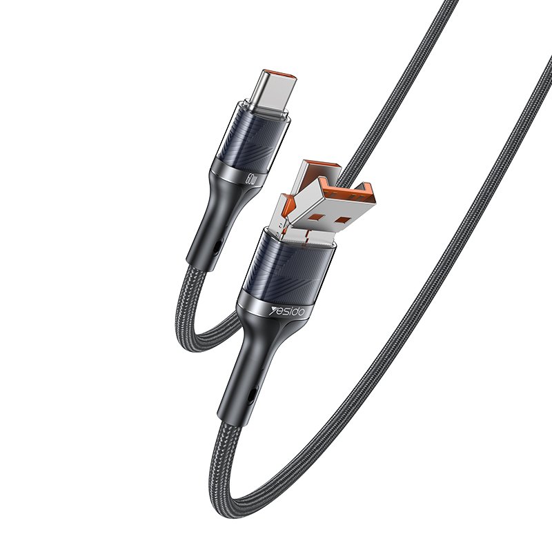 CA165C 2 in 1 60W شحن سريع High-density Braided Body USB/Type-C To Type-C كابل بيانات