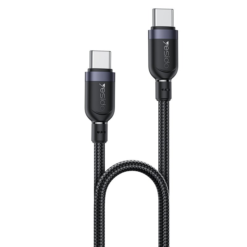 CA190 1.2M PD 60W شحن سريع Type-C To Type-C Max مع 480Mbps Data Transfer Braided كابل بيانات