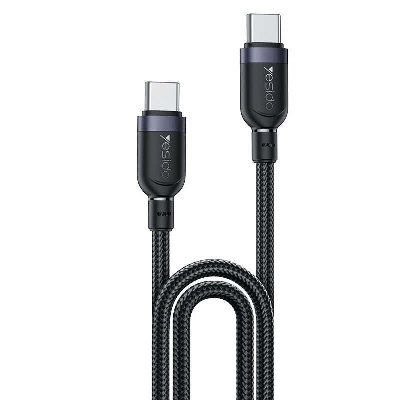 CA192 2M PD 60W شحن سريع Type-C To Type-C Max مع 480Mbps Data Transfer Braided كابل بيانات