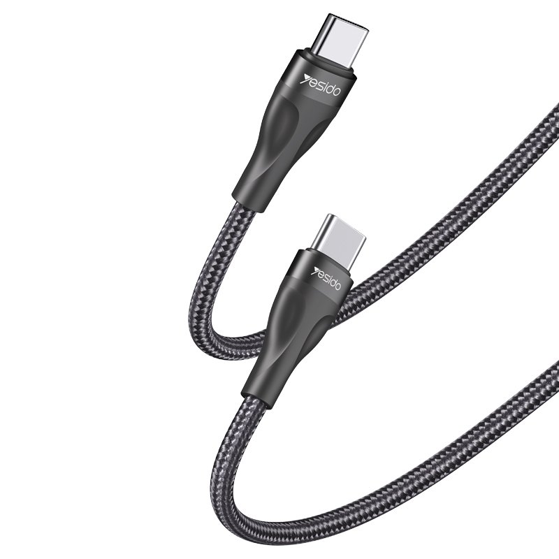 CA83 30cm Short مضفر نايلون Copper Core 45W PD USB-C Type-C to Type-C كابل بيانات