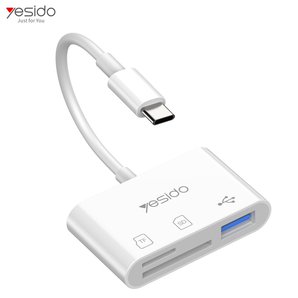 GS16 High Quality Type-C To USB 3.0 TF SD سيارةd Slot & PD Quick Charge OTG Adapter