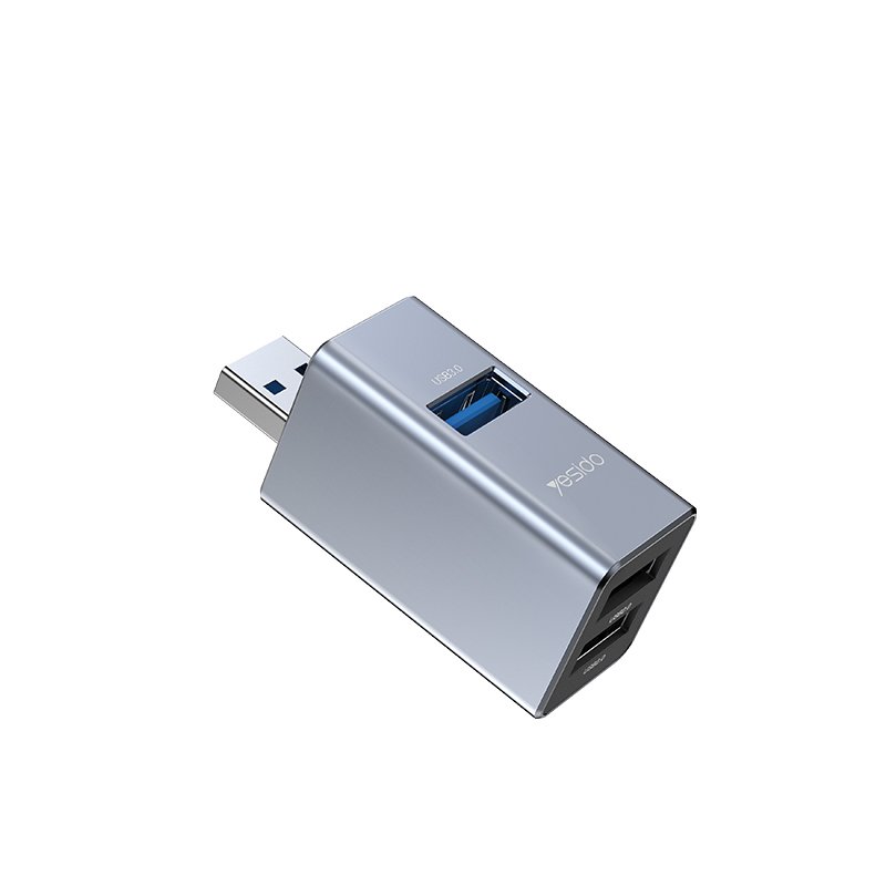 HB14 Mini USB Hub | 3.0 USB Plug To 3 USB Ports Hub Adapter