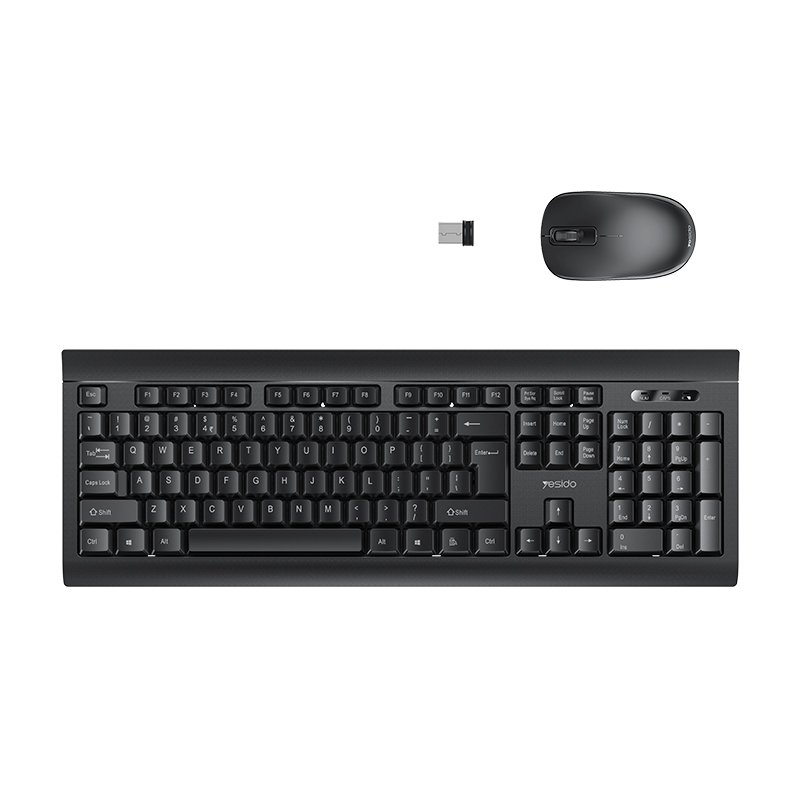 KB12 Customizable لاسلكي Keyboard و Mouse set Ergonomics Smart Chip Mute Keyboard Mouse Combo
