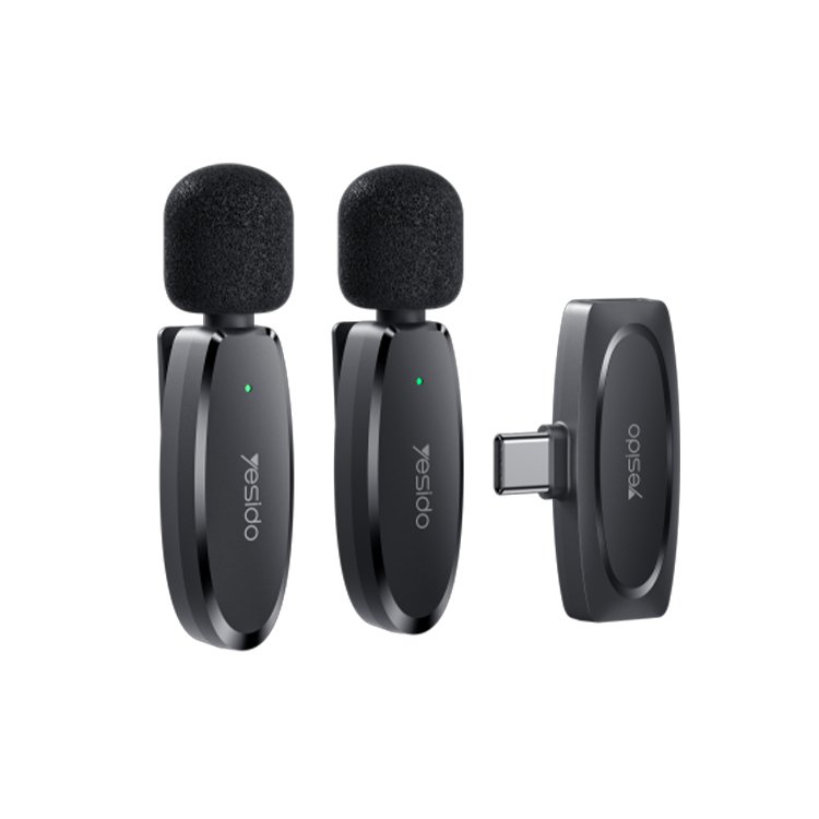 KR13 محمول لاسلكي transmission 360 pickup voice Type-C transmit port 2 لاسلكي MEMS ميكروفون