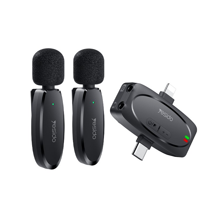 KR15 محمول 360 pickup voice IP Type-C 2 in 1 transmit port 2 لاسلكي MEMS ميكروفون