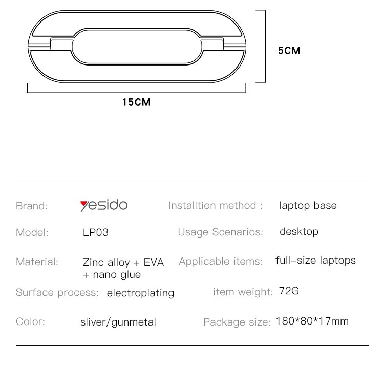 LP03 High Quality سبيكة زنك Magnets Folding Notebook تابلت لابتوب حامل يدعم Stو