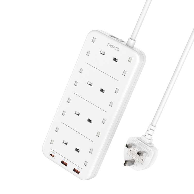 MC16 2 متر MAx 3250W capacity 8 AC ports Power Socket مع PD و QC شحن سريع USB ports