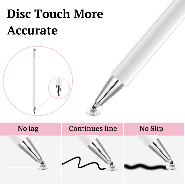 ST03 2 In 1 Aluminum Capacitive Active جوال تابلت Smart Pressure Touch Stylus Pen لـ IPad