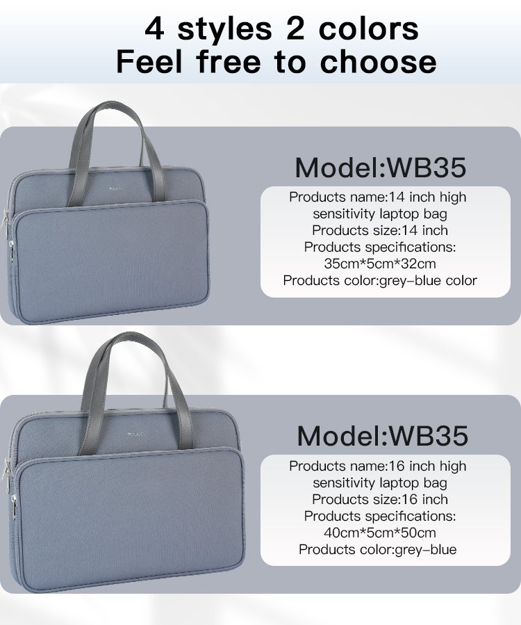 WB35 14 Inch Smooth Multi Layeأحمر Storage Large Capacity Unbreakable High Sensitivity لابتوب Bag