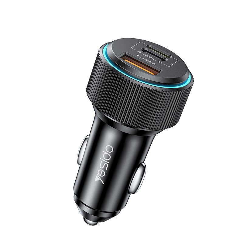 Y60 38W Innovative PD Reverse شحن Built-in TC و IP كابل منفذين شحن سريع شاحن سيارة