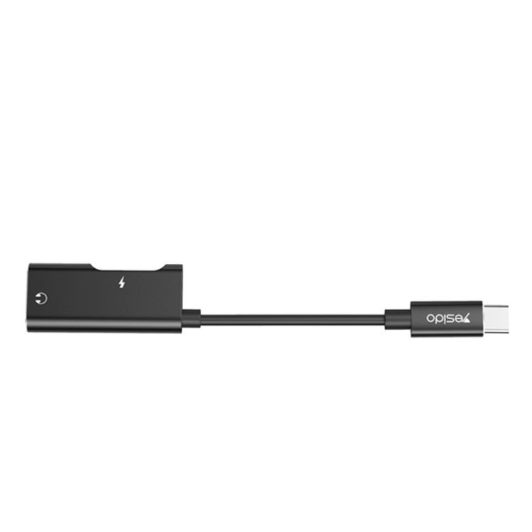 YAU23 2 In 1 جوال Jack Audio Splitter Converter Adapter Type-C To 3.5Mm Audio Adapter