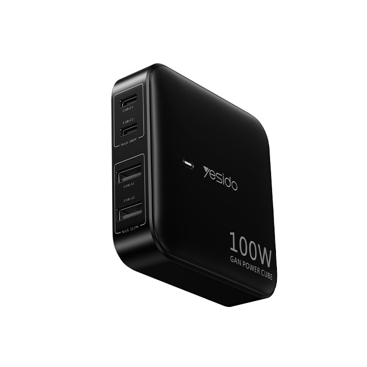 YC41 100W QC 3.0 PD Flash Charge Series GaN شاحن يدعم Simultaneous شحن Of Four Ports