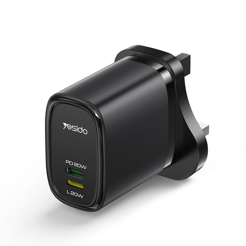 YC43 20W شحن سريع Home شاحن | Type-C و لايتنينغ Port شاحن Adapter