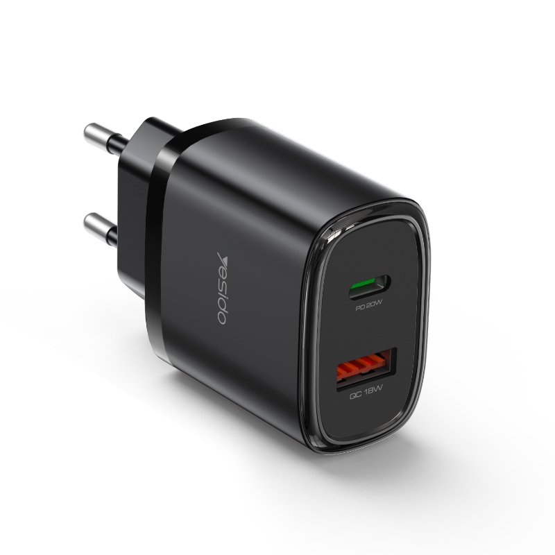 YC50 20W شحن سريع Home شاحن | Type-C و USB-A Port شاحن Adapter