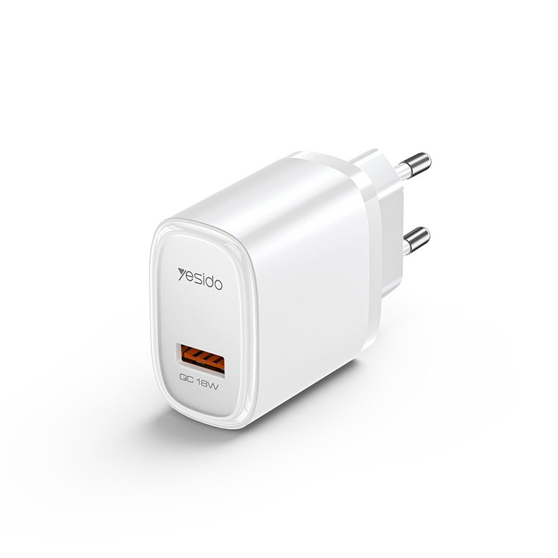 YC66 Overspeed Fast Charge Fireproof Material QC18W فردي A EU شاحن