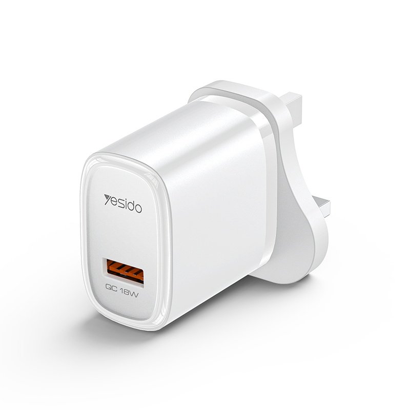 YC85 Overspeed Fast Charge Fireproof Material QC18W فردي A UK شاحن