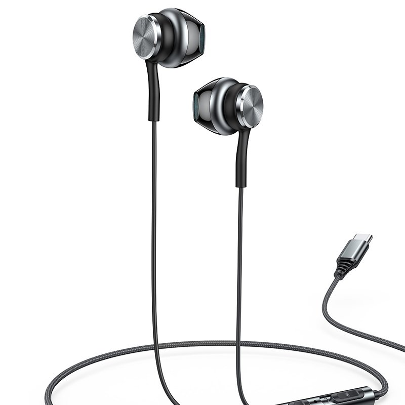 YH41 High Quality سبيكة ألومنيوم مع High-definition ميكروفون Type-C Wire Control سماعة رأسs
